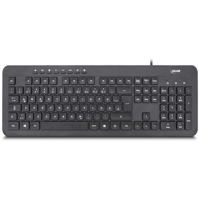 InLine® Design Keyboard, Tastatur, USB-Kabel, DE Layout, schwarz (Produktbild 2)