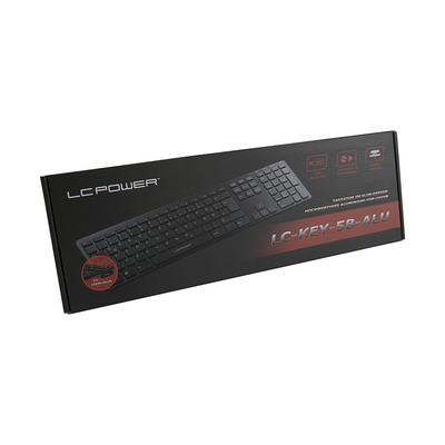 LC-Power LC-KEY-5B-ALU, Aluminium-Tastatur im Slim-Design, USB, schwarz (Produktbild 6)