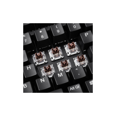 Perixx PERIBOARD-522 US B, USB-Tastatur mit Trackball, US Layout, schwarz (Produktbild 3)