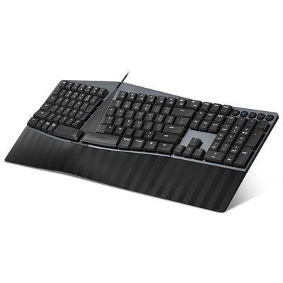 Perixx PERIBOARD-535 DE RD, ergonomische mechanische USB Tastatur (rote Taster) (Produktbild 2)