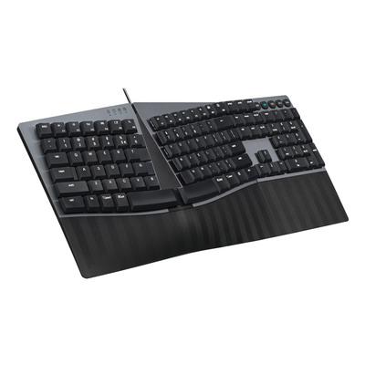 Perixx PERIBOARD-535 DE RD, ergonomische mechanische USB Tastatur (rote Taster) (Produktbild 3)