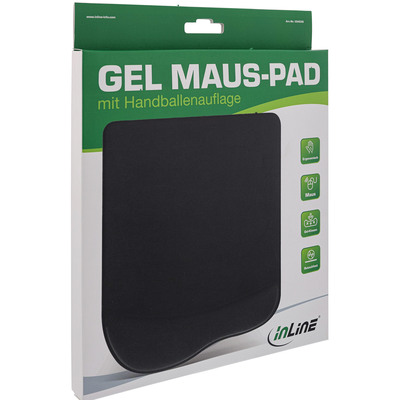 InLine® Maus-Pad, mit Gel Handballenauflage, 235x185x25mm, schwarz  (Produktbild 5)