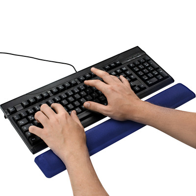 InLine® Tastatur-Pad, blau, Gel Handballenauflage, 464x60x23mm (Produktbild 3)