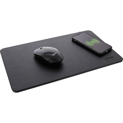 InLine® Maus-Pad, Wireless Charging, 370x225x7mm, schwarz (Produktbild 3)