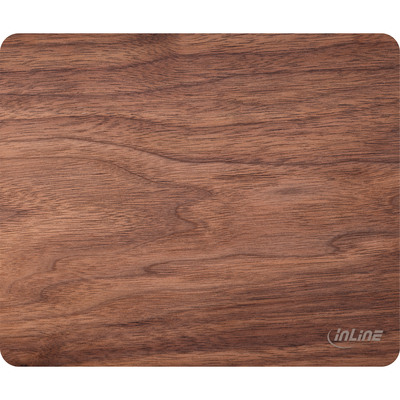 InLine® WoodPad, Echtholz Mauspad, Walnuss, 240x200mm (Produktbild 3)