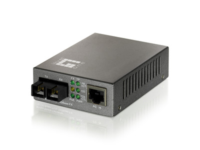 Fast Ethernet PoE-PD Media Konverter -- RJ45-SC-Duplex, 100FX, MM, FVT-0103TXFC (Produktbild 1)