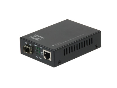 Gigabit Ethernet PoE PD Media Konverter -- 10/100/1000T RJ45 - SFP, GVT-2010 (Produktbild 1)