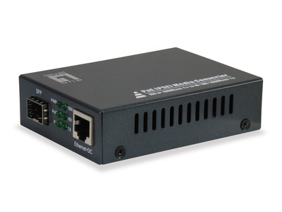 Gigabit Ethernet PoE PSE Media -- Konverter, 10/100/1000T RJ45 - SFP, GVT-2012 (Produktbild 1)