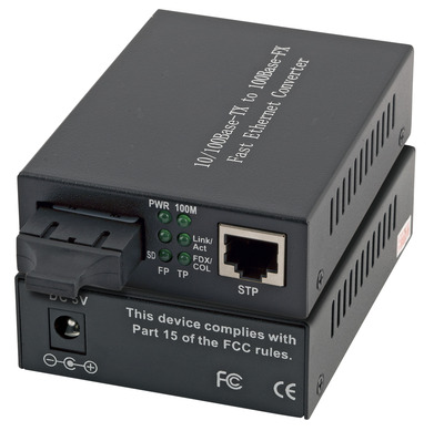 Media Konverter RJ45-STP/SC 2km, Fast -- Ethernet, MM, EL023V2 (Produktbild 1)