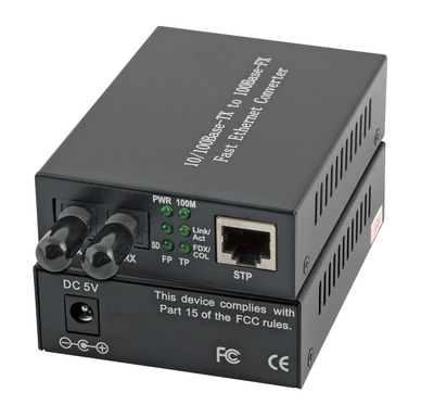Media Konverter RJ45-STP/ST, 1310nm/2km -- Fast Ethernet, EL022V2 (Produktbild 1)