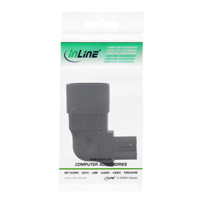 InLine® Netzadapter IEC 60320 C14 / C7, links/rechts gewinkelt, 3pol. Kaltgeräte zu 2pol. (Produktbild 11)