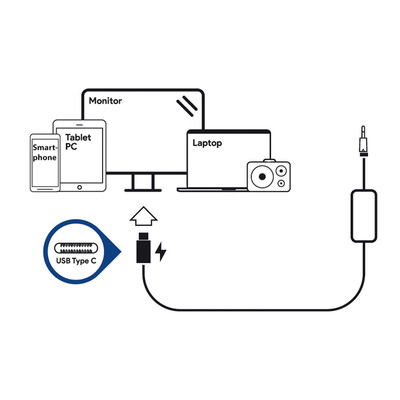 LC-Power LC-NB-PRO-45-C, USB-C-Notebook-Netzteil 45W (Produktbild 2)