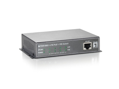 5-Port-Fast Ethernet PoE Switch, 4x FE PoE -- + 1x FE (90W), FSW-0503W90 (Produktbild 1)