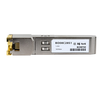 SFP Gigabit Ethernet, Kupfer -- 1000Base-T, 100m, RJ45, DDM, BO08C28S1-BO (Produktbild 1)