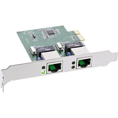 InLine® Dual Gigabit Netzwerkkarte, PCI Express, 2x 1Gb/s, PCIe x1, inkl. low profile Slotblech (Produktbild 3)