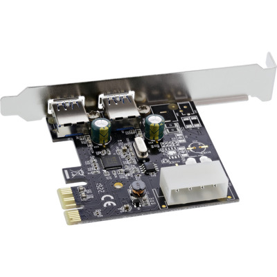 InLine® Schnittstellenkarte, 2x USB 3.0, PCIe, inkl. Low-Profile Slotblech (Produktbild 2)