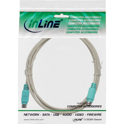 InLine® PS/2 Kabel, Stecker / Stecker, PC 99, Farbe Grün, 2m (Produktbild 11)