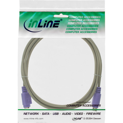 InLine PS/2 Verlngerung, Stecker / Buchse, PC99, violette Stecker, 2m (Produktbild 11)