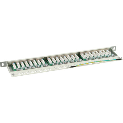 InLine® Patchfeld Cat.6, 24-fach, 48,26cm (19), 0.5HE, lichtgrau, RAL7035 (Produktbild 2)