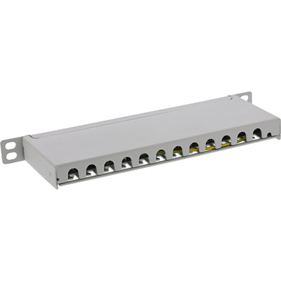 InLine® 10 Patchfeld Cat.6A 0,5HE 12-fach, lichtgrau, RAL7035 (Produktbild 2)