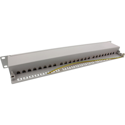 InLine® Patchfeld Cat.6A 24-fach, 48,26cm (19), 1HE, lichtgrau RAL7035 (Produktbild 2)