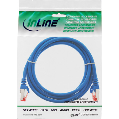InLine® Patchkabel, S/FTP (PiMf), Cat.6, 250MHz, PVC, CCA, blau, 1m (Produktbild 11)
