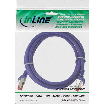 InLine® Patchkabel, S/FTP (PiMf), Cat.6, 250MHz, PVC, Kupfer, purple, 0,25m (Produktbild 11)