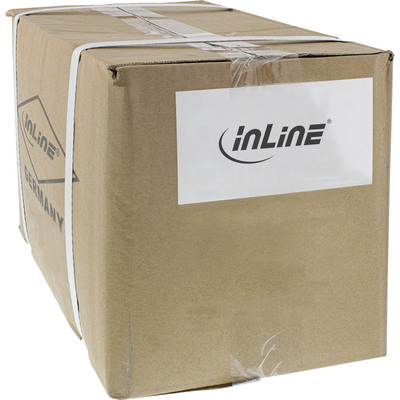 100er Bulk-Pack InLine Patchkabel, S/FTP (PiMf), Cat.6, 250MHz, halogenfrei, Kupfer, grau, 0,5m (Produktbild 2)