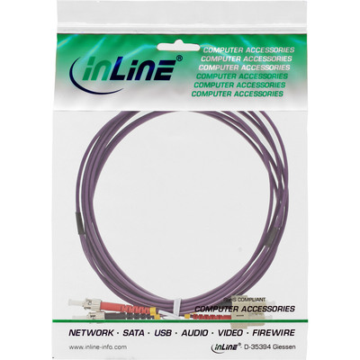 InLine® LWL Duplex Kabel, SC/ST, 50/125µm, OM4, 10m (Produktbild 2)