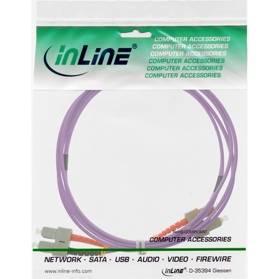InLine® LWL Duplex Kabel, SC/SC, 50/125µm, OM4, 20m (Produktbild 2)