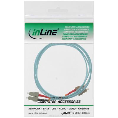 InLine® LWL Duplex Kabel, SC/SC, 50/125µm, OM3, 1m (Produktbild 2)