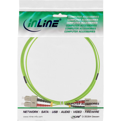 InLine® LWL Duplex Kabel, SC/SC, 50/125µm, OM5, 0,5m (Produktbild 2)