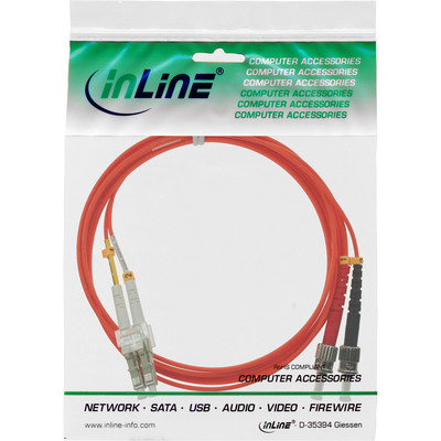 InLine® LWL Duplex Kabel, LC/ST, 50/125µm, OM2, 15m (Produktbild 2)