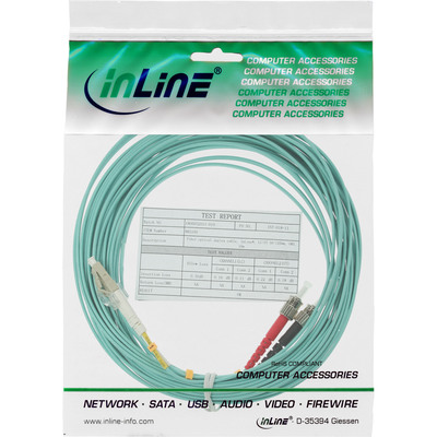 InLine® LWL Duplex Kabel, LC/ST, 50/125µm, OM3, 0,5m (Produktbild 2)