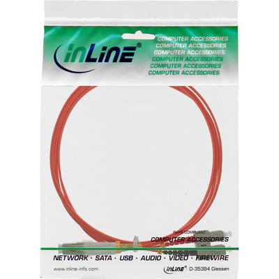 InLine® LWL Duplex Kabel, LC/SC, 50/125µm, OM2, 25m (Produktbild 2)