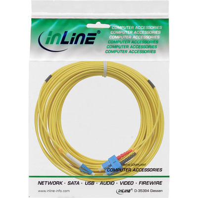 InLine® LWL Duplex Kabel, LC/SC, 9/125µm, OS2, 7,5m (Produktbild 2)