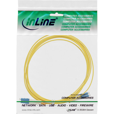 InLine® LWL Duplex Kabel, LC/LC, 9/125µm, OS2, 20m (Produktbild 2)