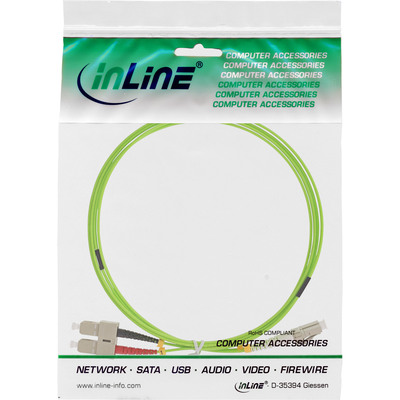 InLine® LWL Duplex Kabel, LC/SC, 50/125µm, OM5, 0,5m (Produktbild 2)