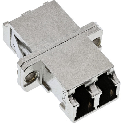 InLine® LWL Metall-Kupplung, Duplex LC/LC, multimode, Keramik-Hülse, zum Einbau (Produktbild 2)