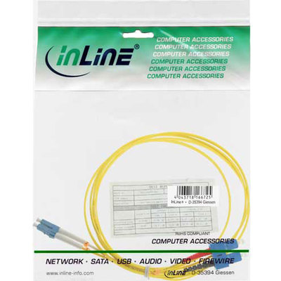 InLine® LWL Duplex Kabel, LC/SC, 9/125µm, OS2, 0,5m (Produktbild 11)