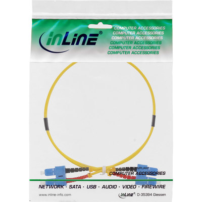 InLine LWL Duplex Kabel, SC/SC, 9/125µm, OS2, 0,5m (Produktbild 11)