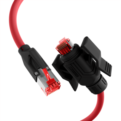 RJ45 Patchkabel Cat. 6A S/FTP PUR -- TM21 1xIP67 für 53730.1V2 0,5m, K8670.0,5 (Produktbild 1)