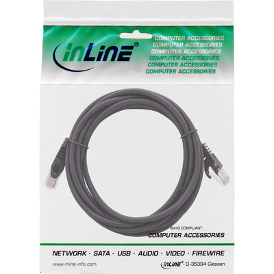 InLine® Patchkabel, U/UTP, Cat.5e, schwarz, 0,5m (Produktbild 3)