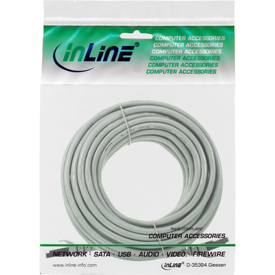 InLine® Patchkabel, U/UTP, Cat.5e, grau, 30m