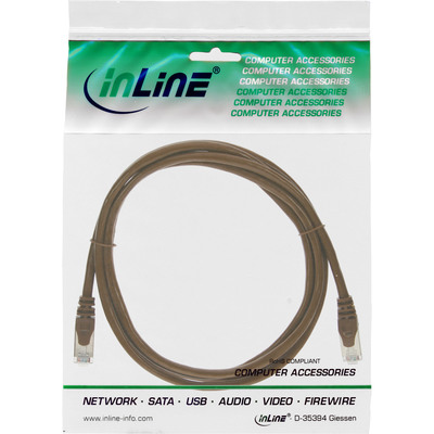 InLine® Patchkabel, SF/UTP, Cat.5e, braun, 2m (Produktbild 3)