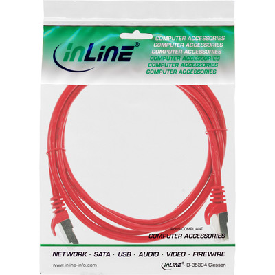 InLine® Patchkabel, SF/UTP, Cat.5e, rot, 1m (Produktbild 3)