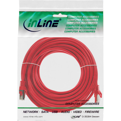 InLine® Patchkabel, SF/UTP, Cat.5e, rot, 15m (Produktbild 3)