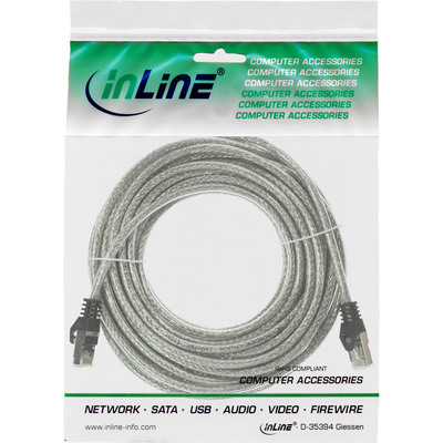 InLine® Patchkabel, SF/UTP, Cat.5e, transparent, 10m (Produktbild 3)