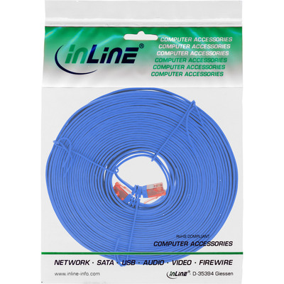 InLine® Patchkabel flach, U/UTP, Cat.6, blau, 7m  (Produktbild 5)