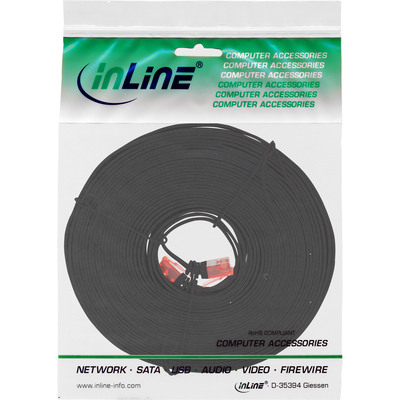 InLine® Patchkabel flach, U/UTP, Cat.6, schwarz, 10m  (Produktbild 5)